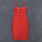 Lace-Up Side Black Bandage Dress H5814
