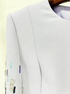 Lavender Beaded Sleeve Midi Dress H6598