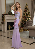 Lavender Rose Embellished Corset Gown H7062