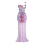 Lavender Rose Embellished Corset Gown H7062