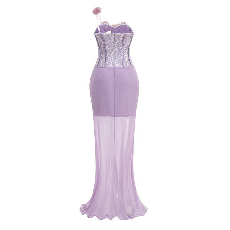Lavender Rose Embellished Corset Gown H7062