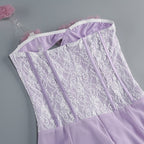 Lavender Rose Embellished Corset Gown H7062