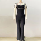 Lavender Sequin Trim Jumpsuit H6230