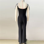 Lavender Sequin Trim Jumpsuit H6230