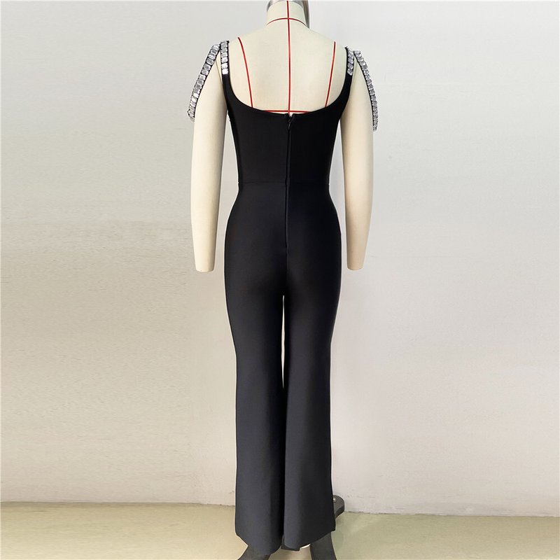 Lavender Sequin Trim Jumpsuit H6230