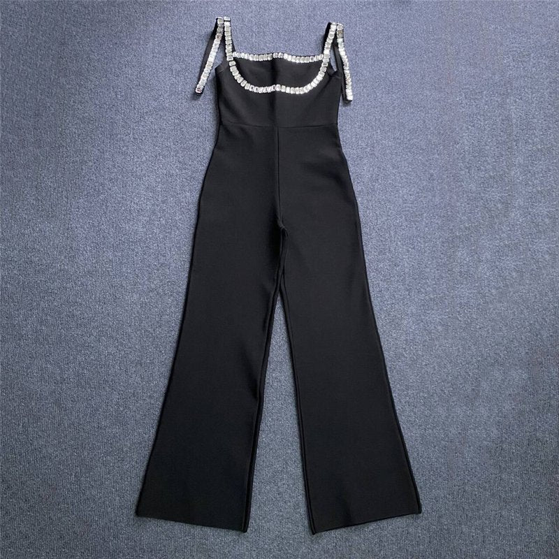 Lavender Sequin Trim Jumpsuit H6230