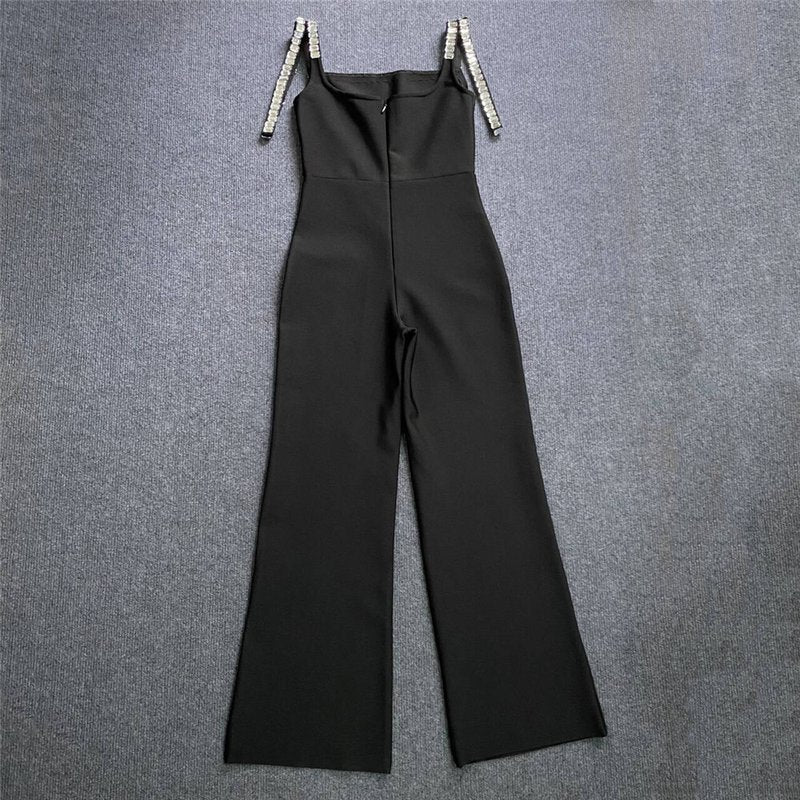 Lavender Sequin Trim Jumpsuit H6230