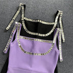 Lavender Sequin Trim Jumpsuit H6230