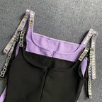 Lavender Sequin Trim Jumpsuit H6230