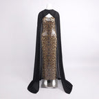 Leopard Print Sequin Maxi Dress with Cape H7022