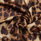 Leopard Print Strapless Midi Dress H6616