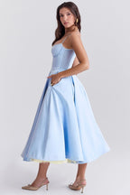 Light Blue Spaghetti Strap A-Line Dress H6207