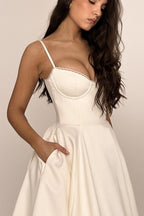 Light Blue Spaghetti Strap A-Line Dress H6207