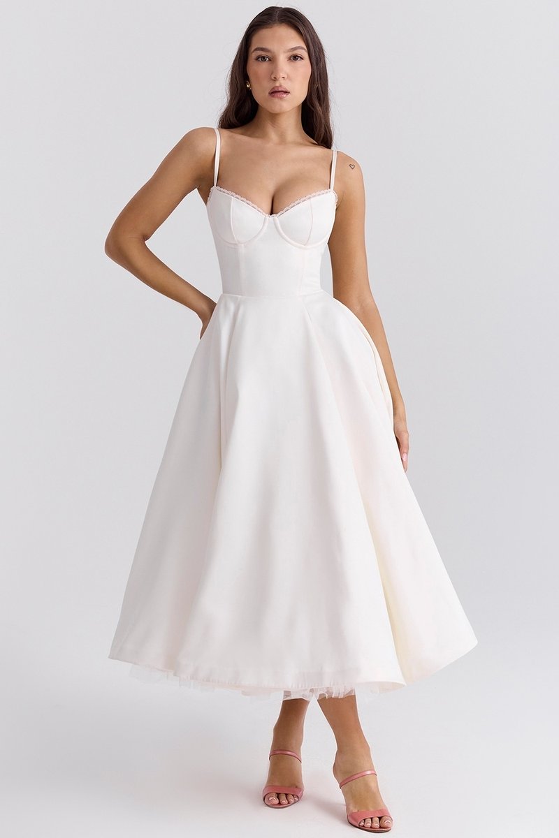 Light Blue Spaghetti Strap A-Line Dress H6207