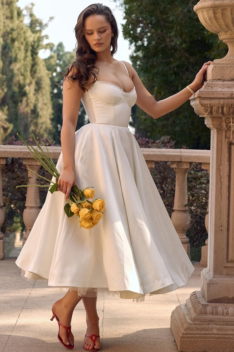 Light Blue Spaghetti Strap A-Line Dress H6207