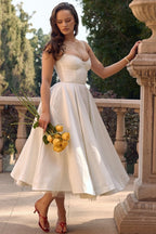Light Blue Spaghetti Strap A-Line Dress H6207