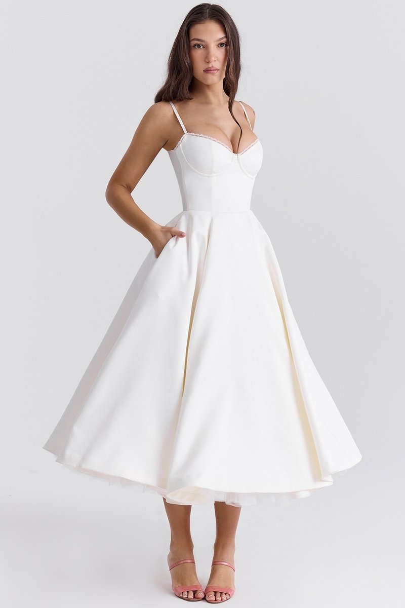 Light Blue Spaghetti Strap A-Line Dress H6207
