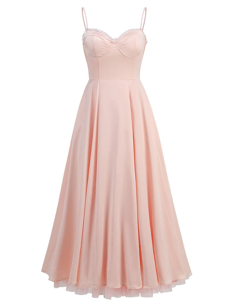 Light Blue Spaghetti Strap A-Line Dress H6207