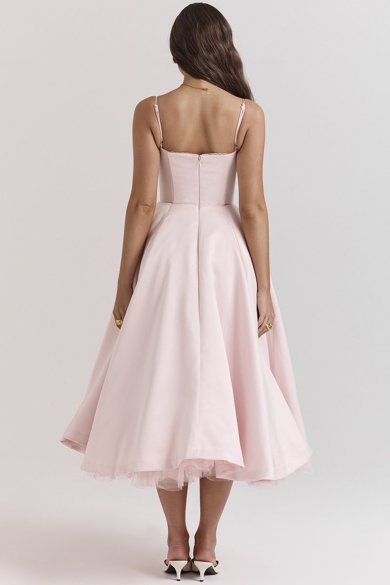 Light Blue Spaghetti Strap A-Line Dress H6207