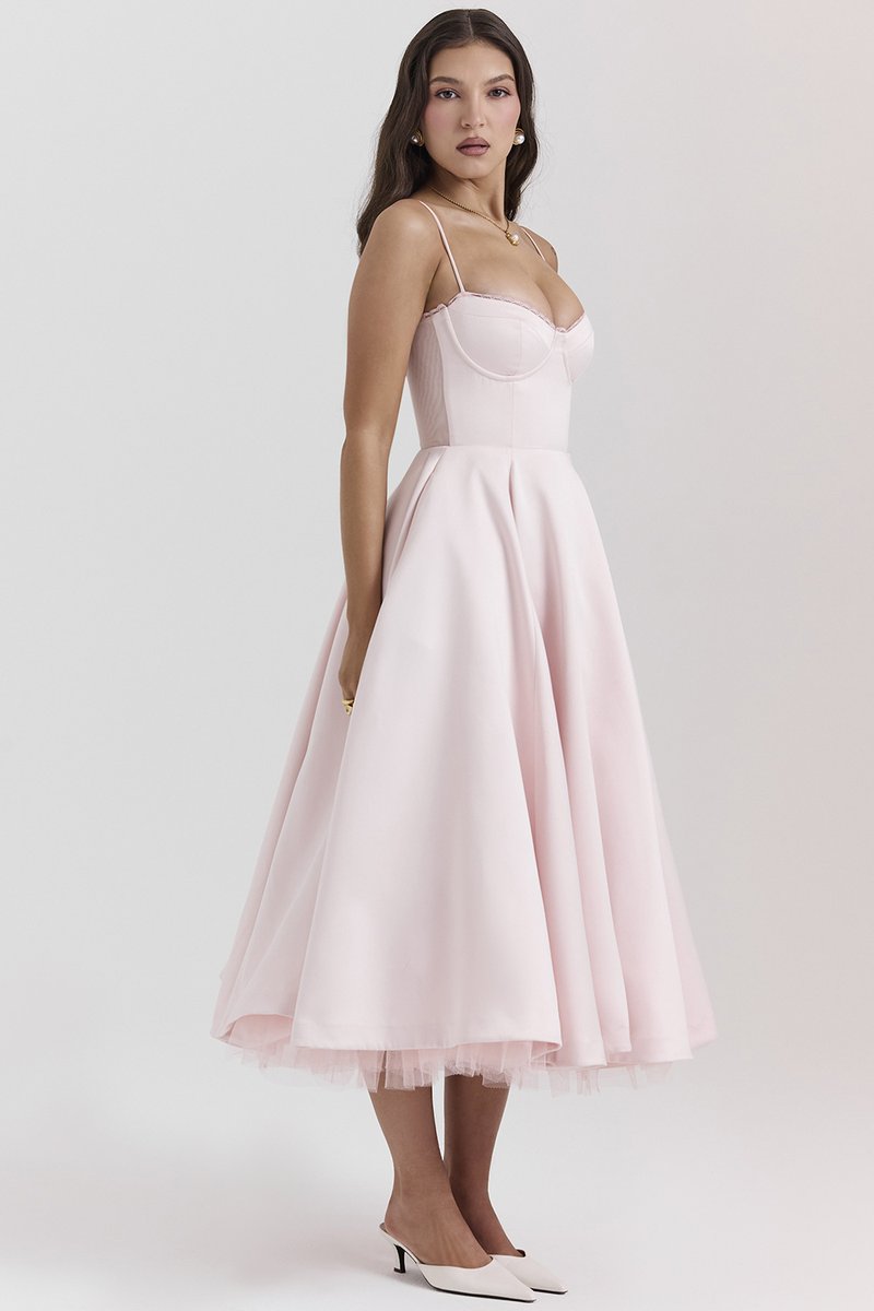 Light Blue Spaghetti Strap A-Line Dress H6207