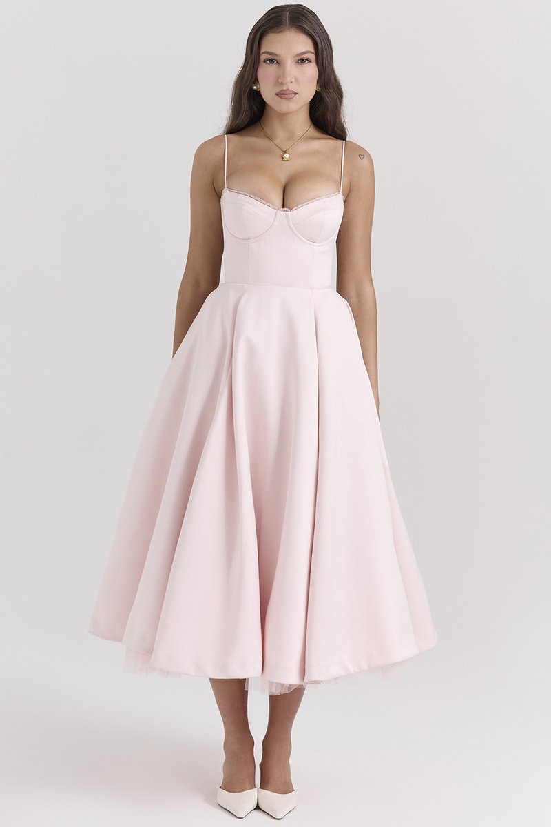 Light Blue Spaghetti Strap A-Line Dress H6207