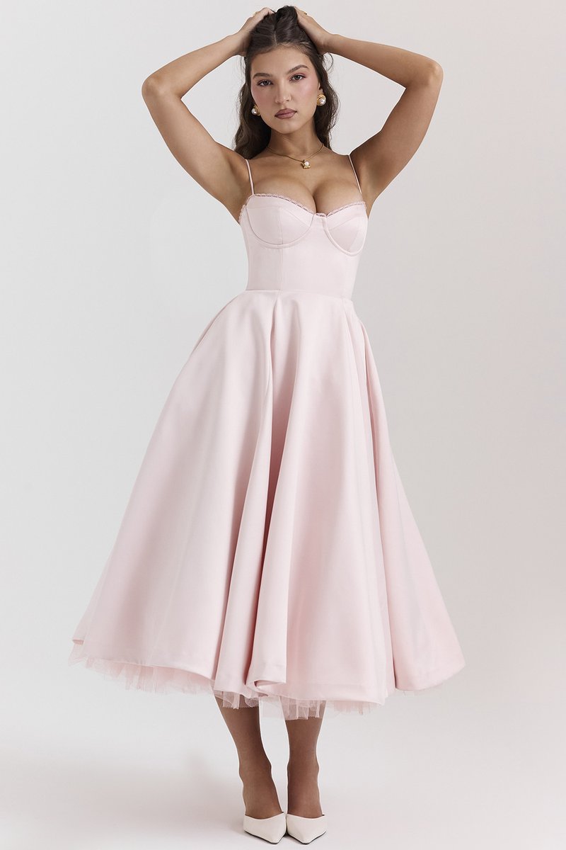 Light Blue Spaghetti Strap A-Line Dress H6207