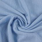 Light Blue Turtleneck Sheath Dress with Faux Fur Cuffs H6427