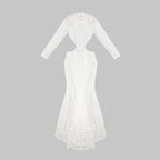 Long Sleeve Cutout Back Mermaid Gown H5463