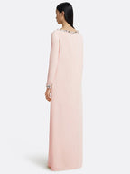 Long Sleeve Embellished Yellow Maxi Dress H6779