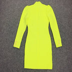 Long Sleeve High Neck Bodycon Dress H3271