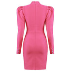 Long Sleeve High Neck Bodycon Dress H3271