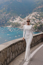 Long Sleeve Knot Front Maxi Dress H6507