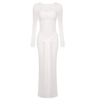 Long Sleeve Knot Front Maxi Dress H6507