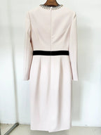 Long Sleeve Pink Sheath Dress H6608