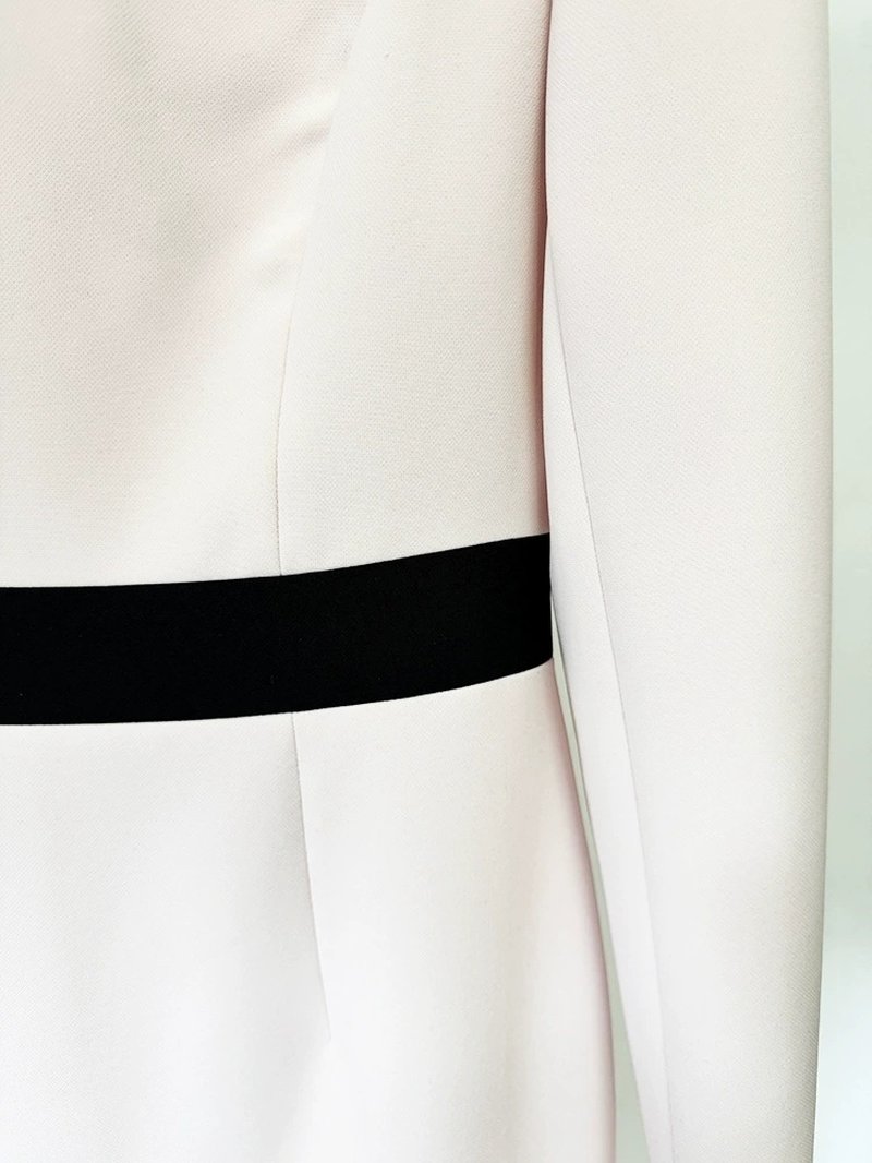Long Sleeve Pink Sheath Dress H6608