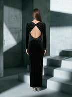 Long Sleeve Velvet Mermaid Dress H7122