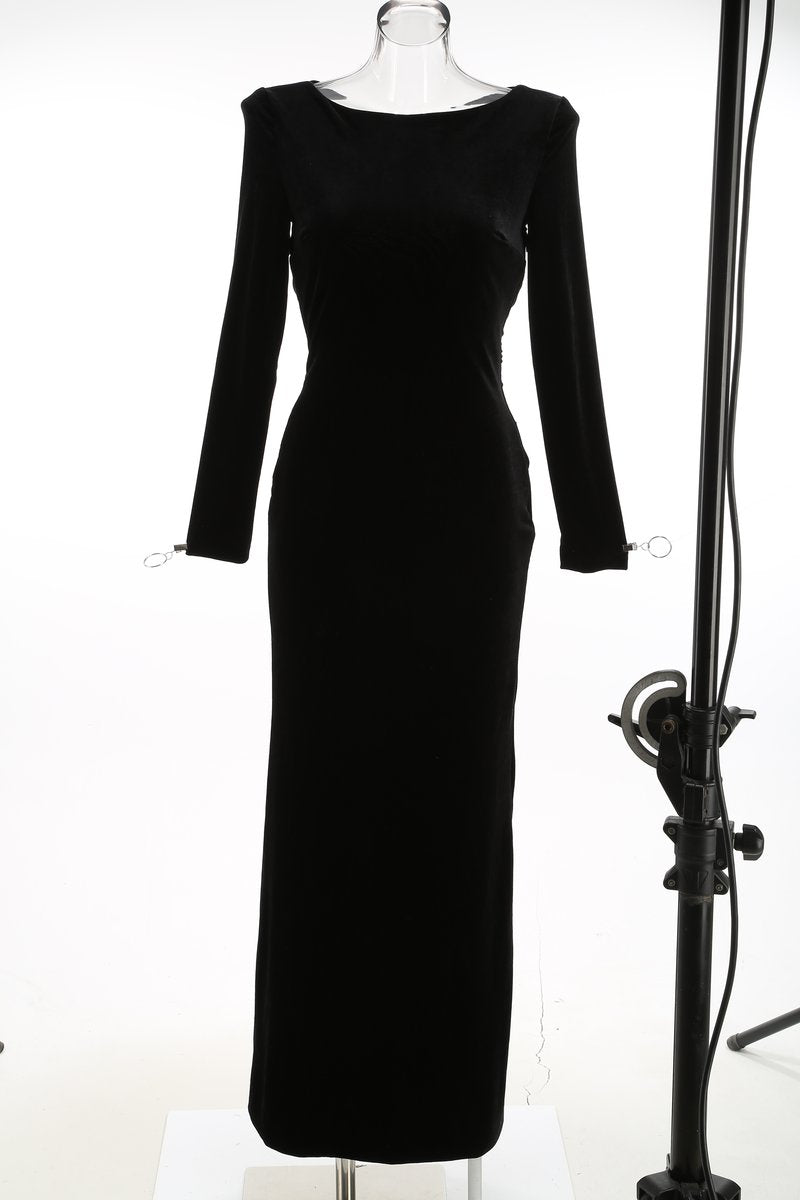 Long Sleeve Velvet Mermaid Dress H7122
