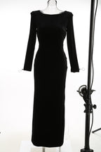 Long Sleeve Velvet Mermaid Dress H7122