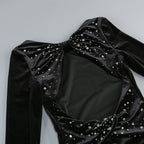 Long Sleeve Velvet Mermaid Dress H7122