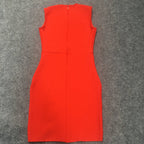 Mesh Panel Deep V Neck Bodycon Dress H3663