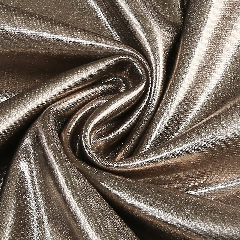 Metallic Halter Ruched Maxi Dress H6892