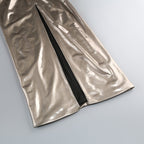 Metallic Halter Ruched Maxi Dress H6892