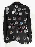 Mirrored Dot Embellished Blazer H6362
