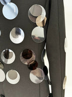 Mirrored Dot Embellished Blazer H6362