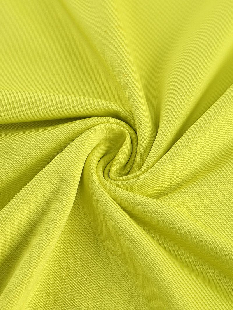 Neon Yellow Cutout Strappy Gown H6333