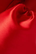 Off Shoulder Bell Sleeve Red Gown H6511