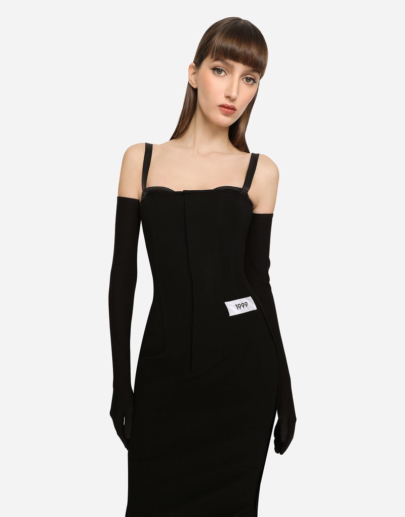 Off-Shoulder Black Maxi Dress H6190