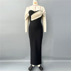 Off Shoulder Black Mermaid Gown H6814