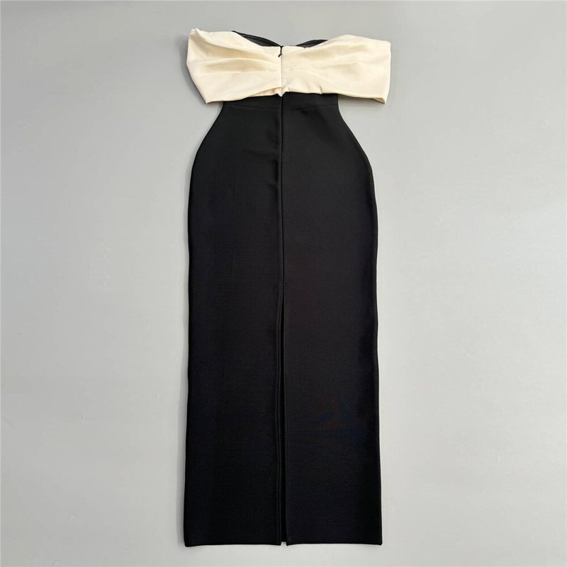 Off Shoulder Black Mermaid Gown H6814