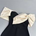 Off Shoulder Black Mermaid Gown H6814